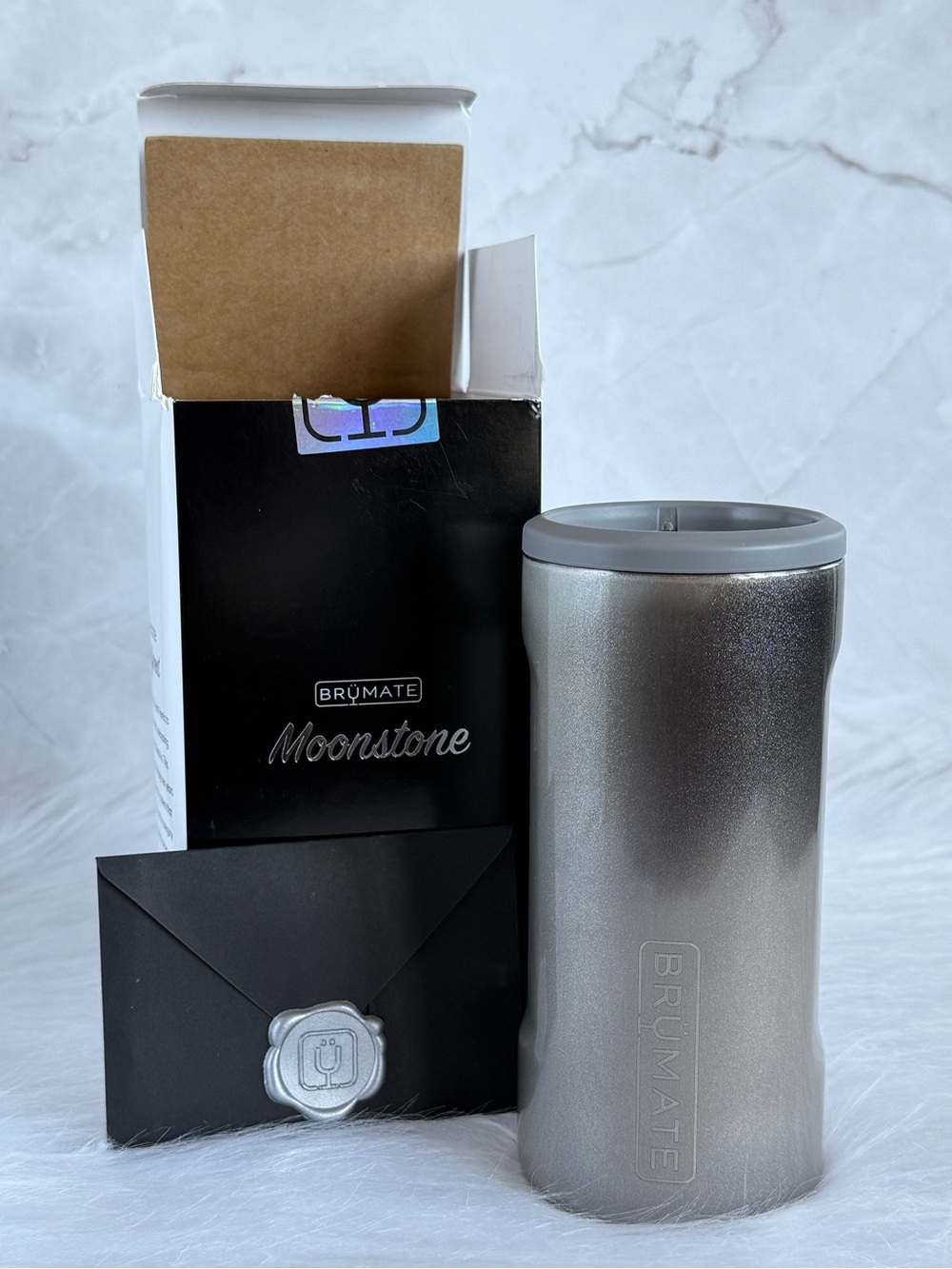 BrüMate Moonstone Hopsulator Slim - Stainless Can Cooler